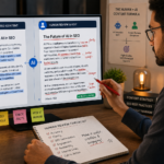 Writer editing AI-generated content before publishing