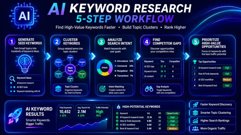 AI Keyword Research 5-Step Workflow