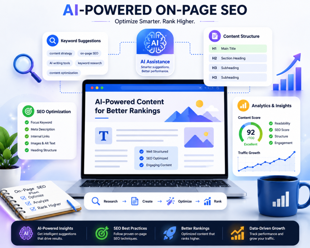 AI-Powered ON-Page SEO for Optimze Smarter,Rank Higher.