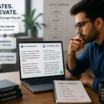 AI SEO agent dashboard analyzing keyword data and search rankings