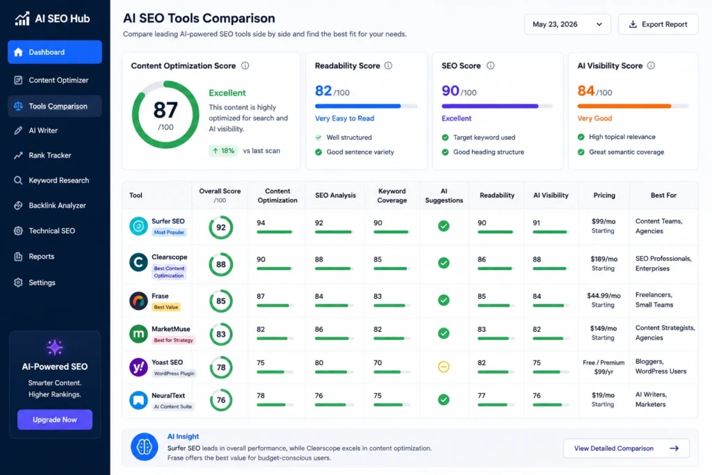 Flat-lay style AI On-Page SEO checklist with completed checkmarks