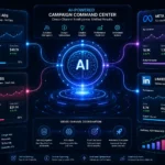 AI hub coordinating campaigns across Google Ads, Meta, TikTok, and LinkedIn